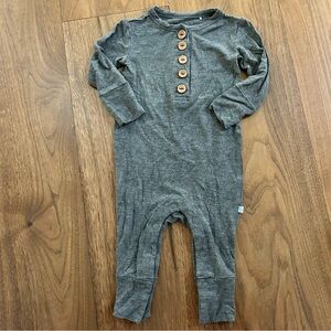 Posh Peanut Gray Kids Bamboo Romper